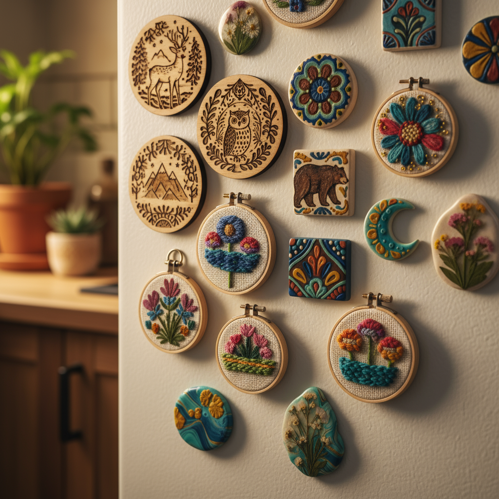 Handcrafted Artisanal Fridge Magnets Handcrafted Artisanal Fridge Magnets